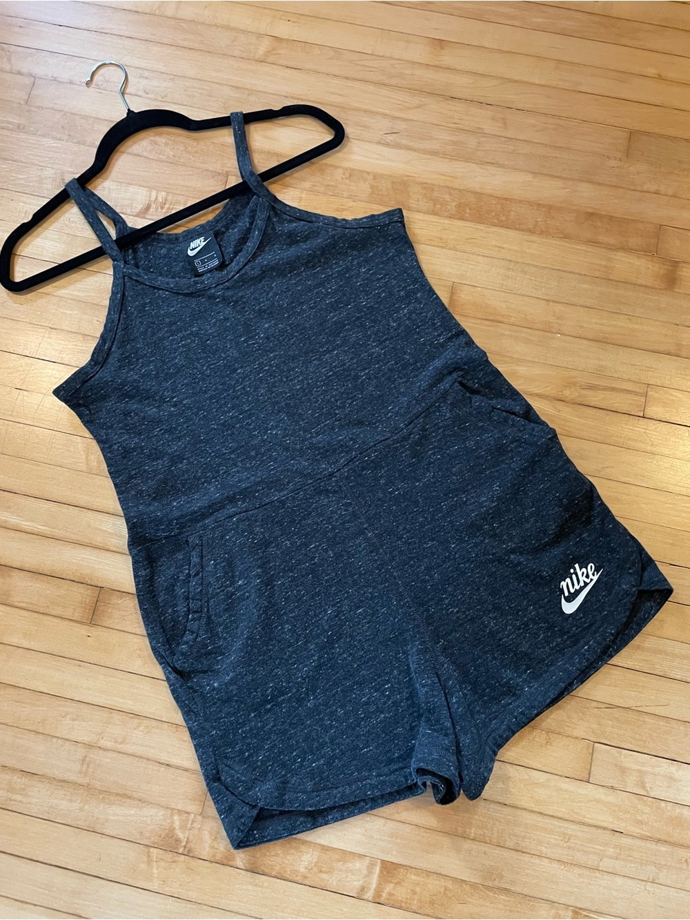 NIKE Sportswear Women's Gym Vintage Romper Shorts Organic Cotton Lounge Beach